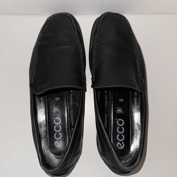 Men\'s 6-6.5 40 Ecco Classic Moc Black Driving Moccasins Shoes 590 0264659 40 91 main image 4